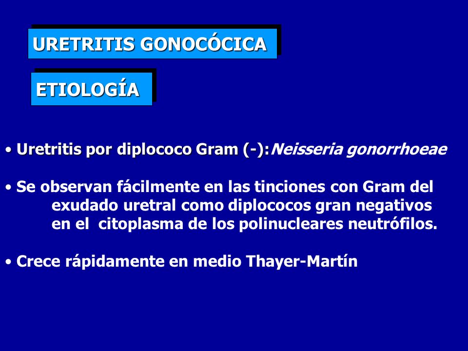 uretritis por gonococo